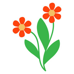 Spring flower icon vector. Flower illustration sign. Garden symbol. Greenhouse logo.