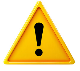 Warning triangle icon. Yellow caution warn in png. Warning sign with exclamation mark. Alert warn in triangle. Road sign alert.