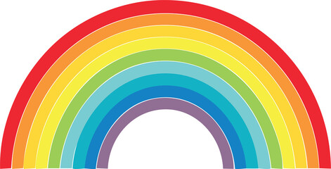 Obraz premium rainbow on a white background