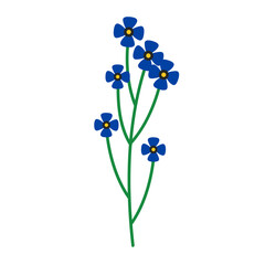 Spring flower icon vector. Flower illustration sign. Garden symbol. Greenhouse logo.