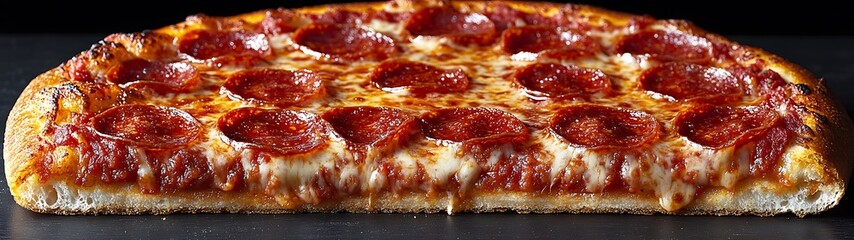 Pepperoni Pizza Slice Close-up