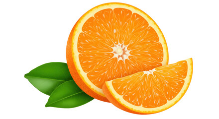 Isolated Orange Slice