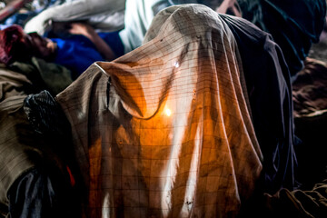 Drug addicts on dirty streets of Kabul in Afghanistan