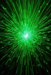Emerald green light explosion, glittering with vibrant sparkles, effect, vibrant, radiance