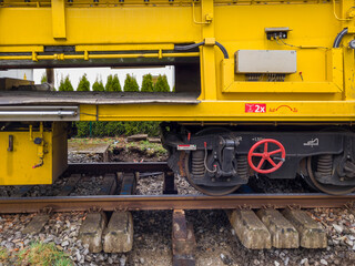 Gleisbauarbeiten an der Bahnstrecke, Fahrweg - Bettungsreinigung, Planumsverbesserung, Bad Wörishofen, Bayern, Deutschland, Europa