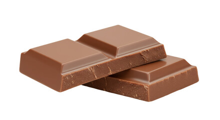 Isolated Milk Chocolate Pieces