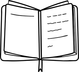 An open book with blank pages, symbolizing knowledge, creativity, and potential for writing.
