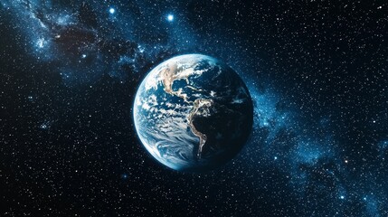 Obraz premium view of planet earth floating in space