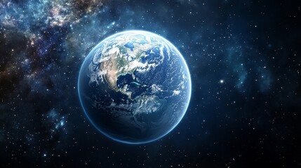 ilustration of planeat earth seen from space