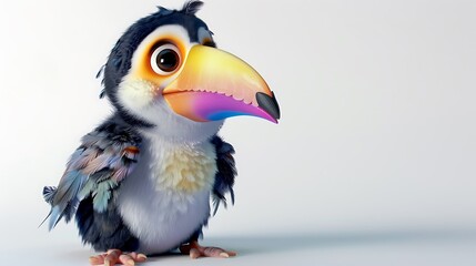 Obraz premium Adorable Cartoon Toucan Bird Illustration Perfect for Children's Books and Websites