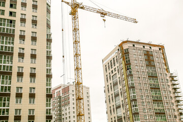 Construction site and tap in the city