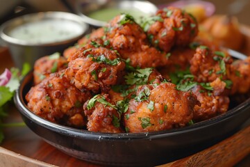 Chicken pakora fried chicken bites coated in spiced batter