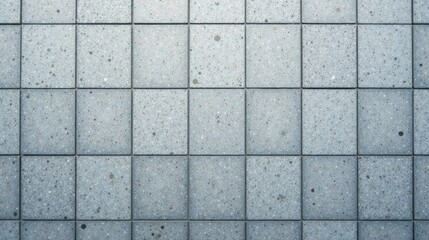 A Detailed High-Resolution Image Showing a Seamless Pattern of Grey Square Tiles with Small Aggregate Inclusions