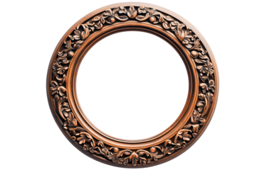 Elegant Circle Frame: A beautifully crafted circle frame, adorned with intricate floral details, showcasing the timeless elegance of design.