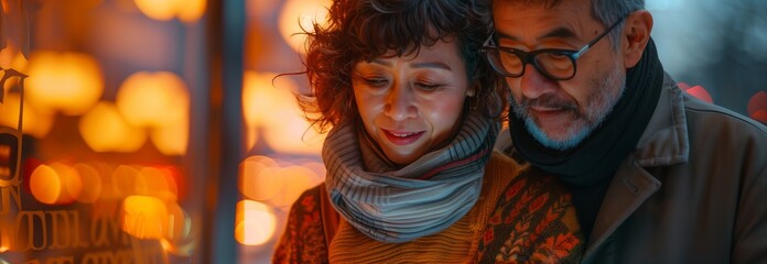 Obraz premium A serene moment shared between a couple in a cozy atmosphere, highlighting love and companionship in soft lighting.