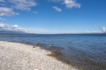 plage de Versoix en hiver