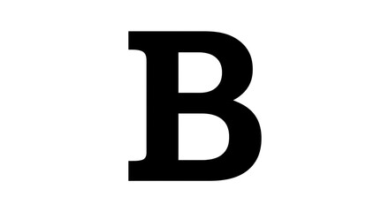 Isolated B Icon