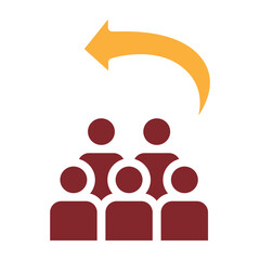 Community Response Vector Glyph Two Colors Icon Design