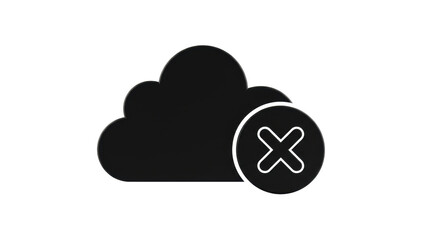 Isolated Cloud Delete Icon