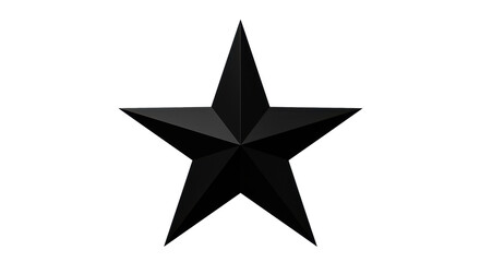 Isolated Black Star Shape