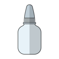 Nose or eye spray flat color icon vector illustration of medicine packaging