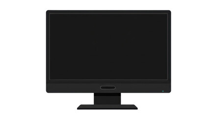 Isolated Black Computer Monitor