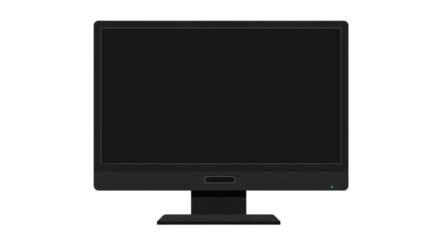 Isolated Black Computer Monitor