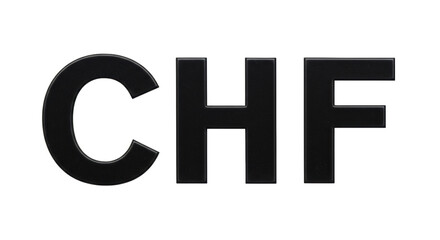 Isolated Swiss Franc Currency Symbol