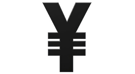 Obraz premium Isolated Japanese Yen Currency Symbol