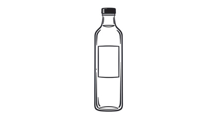 Isolated Oil Bottle Outline