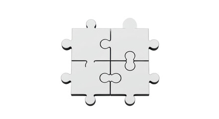 Fototapeta premium Isolated Puzzle Pieces