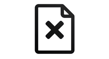 Obraz premium Isolated File Cancel Icon
