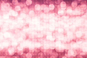 Fototapeta premium Abstract blurred pink light bokeh background, festive season concept background, pink bokeh pattern background