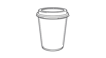 Isolated White Coffee Cup