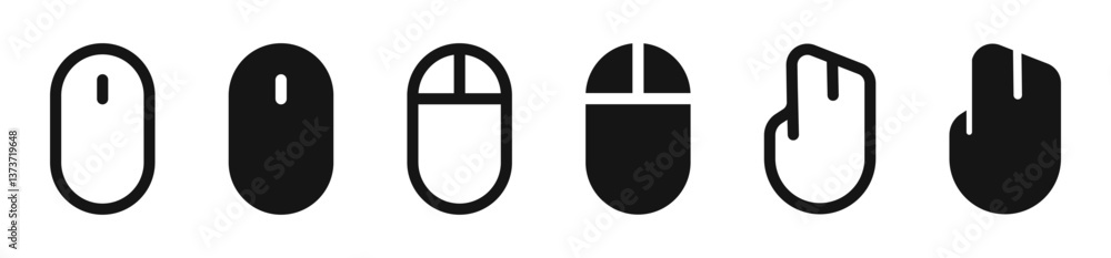 Poster computer mouse. computer mouse vector icons.