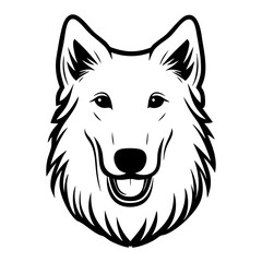 Majestic wolf head illustration vector