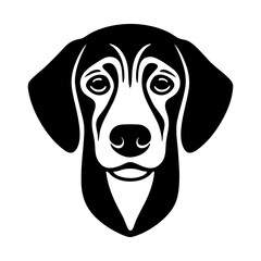 Stylized dog face illustration vector