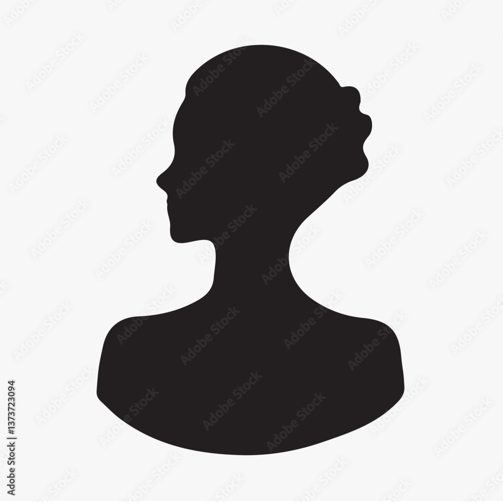 Poster silhouette of anonymous person isolated element vector