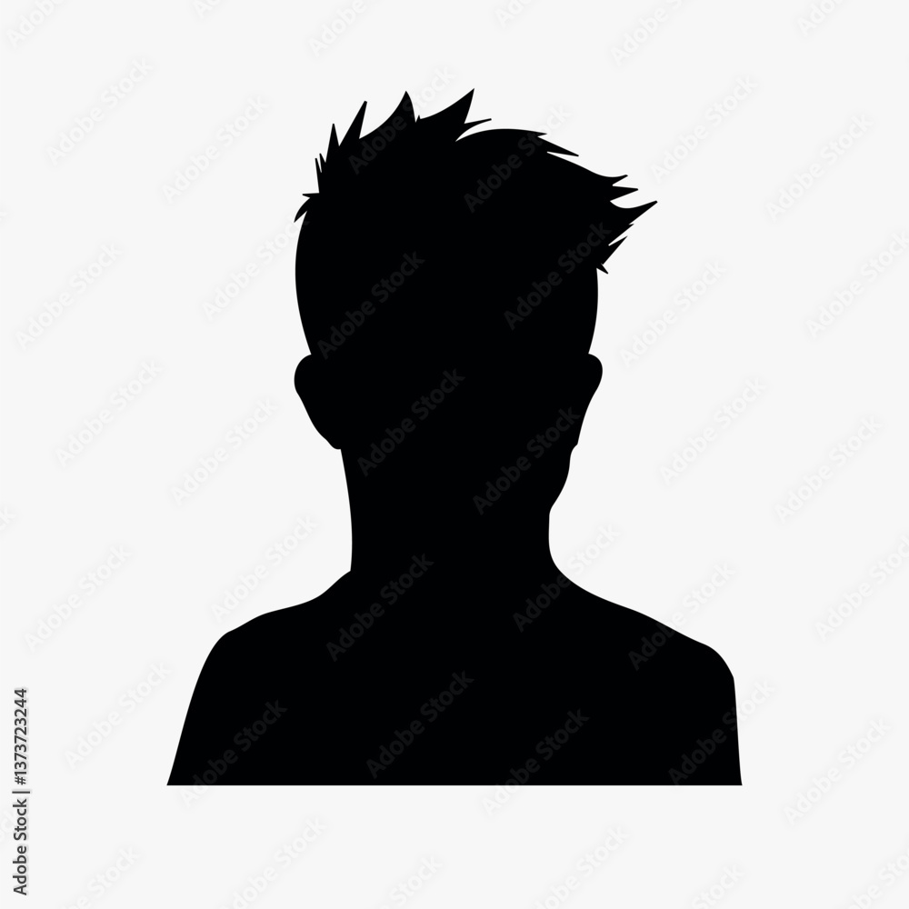 Poster silhouette of anonymous person isolated element vector