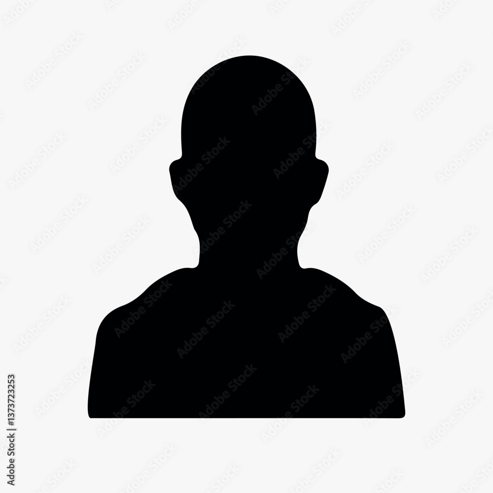 Poster silhouette of anonymous person isolated element vector