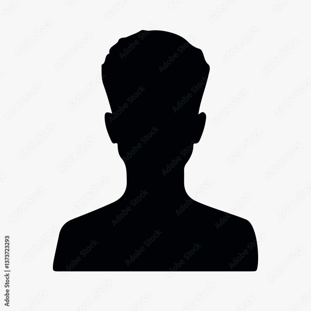 Poster silhouette of anonymous person isolated element vector