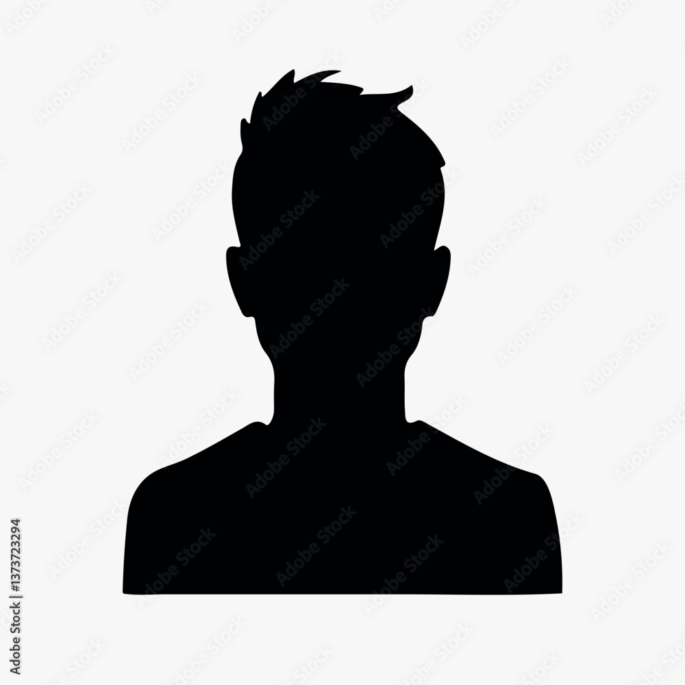 Poster silhouette of anonymous person isolated element vector
