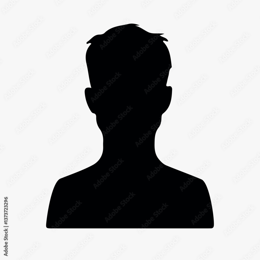 Poster silhouette of anonymous person isolated element vector
