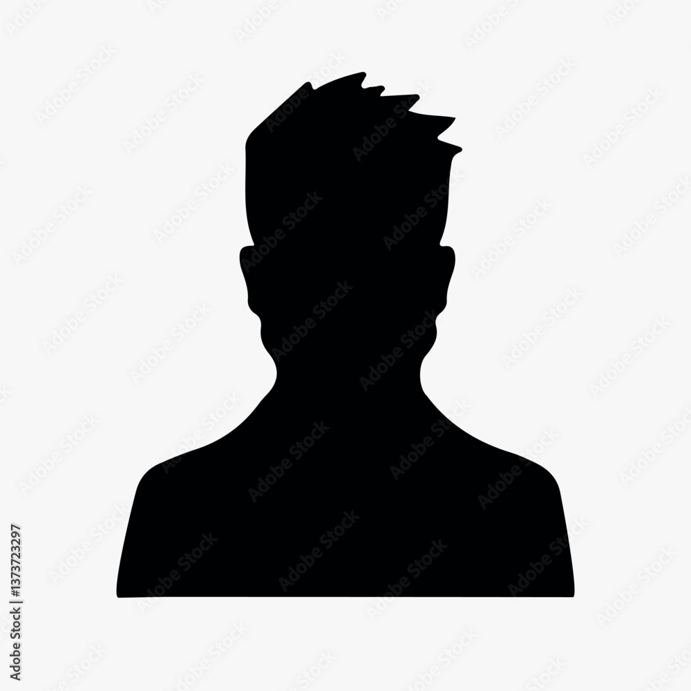 Poster silhouette of anonymous person isolated element vector