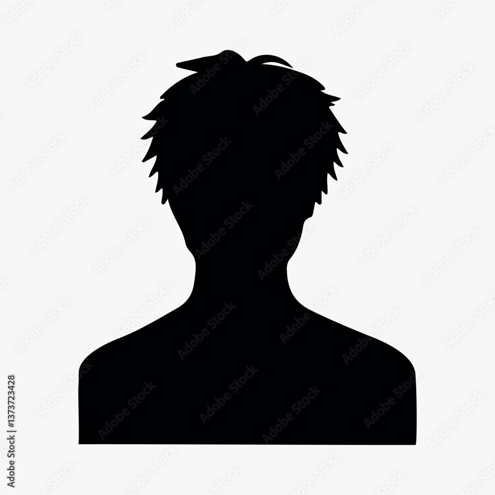 Poster silhouette of anonymous person isolated element vector