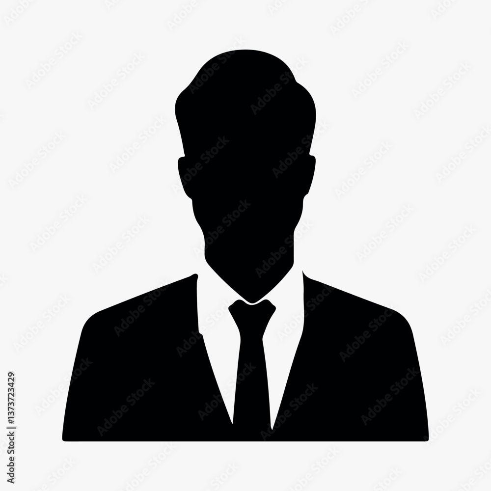 Poster silhouette of anonymous person isolated element vector