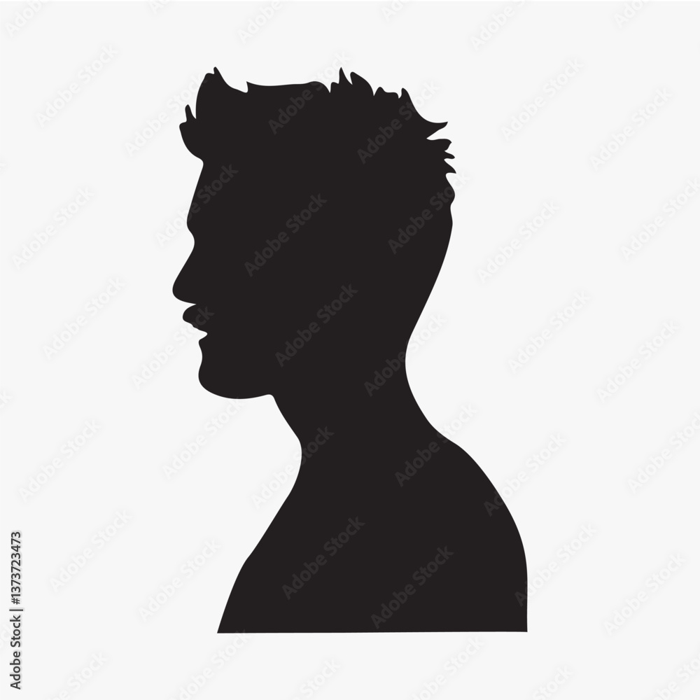 Poster silhouette of anonymous person isolated element vector