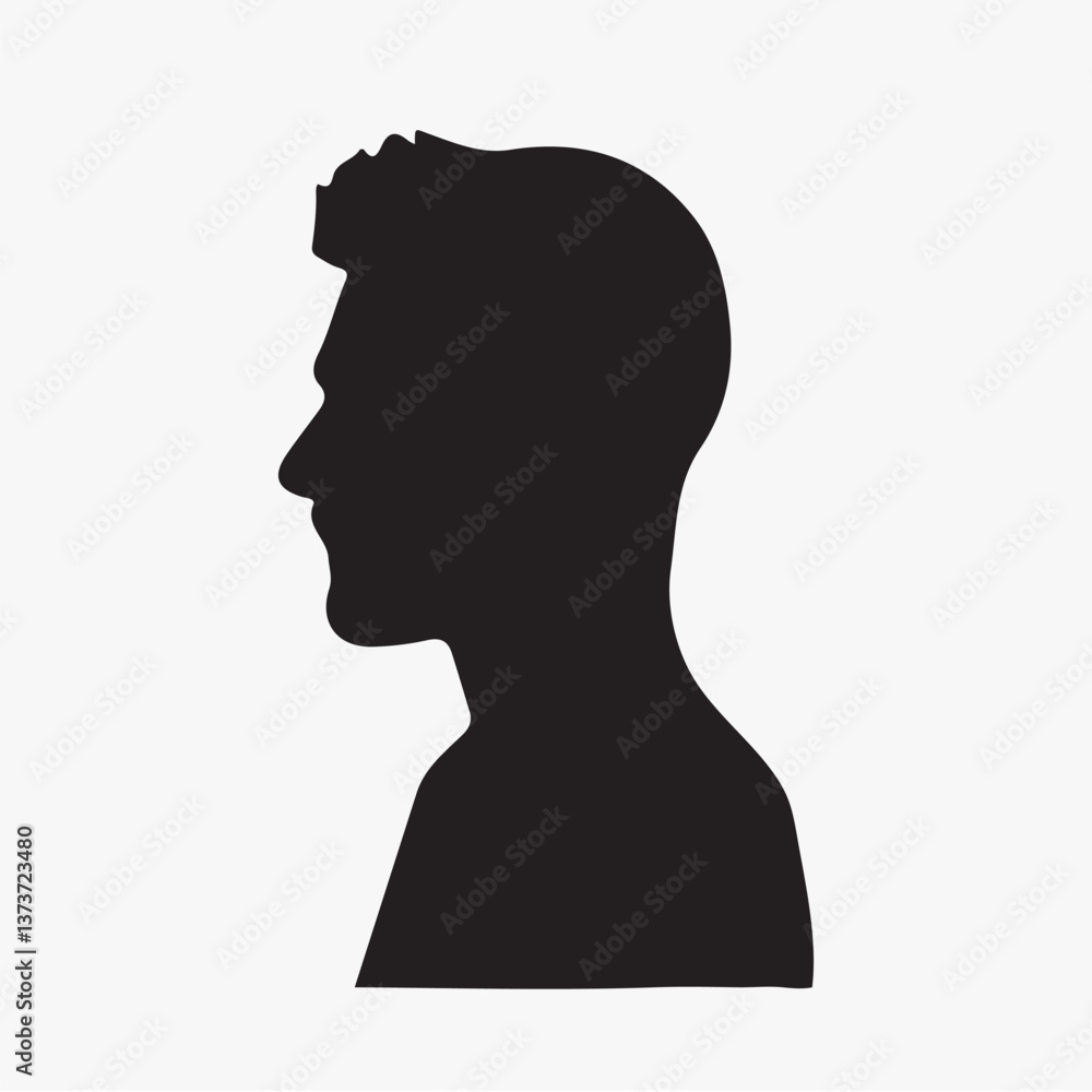 Poster silhouette of anonymous person isolated element vector