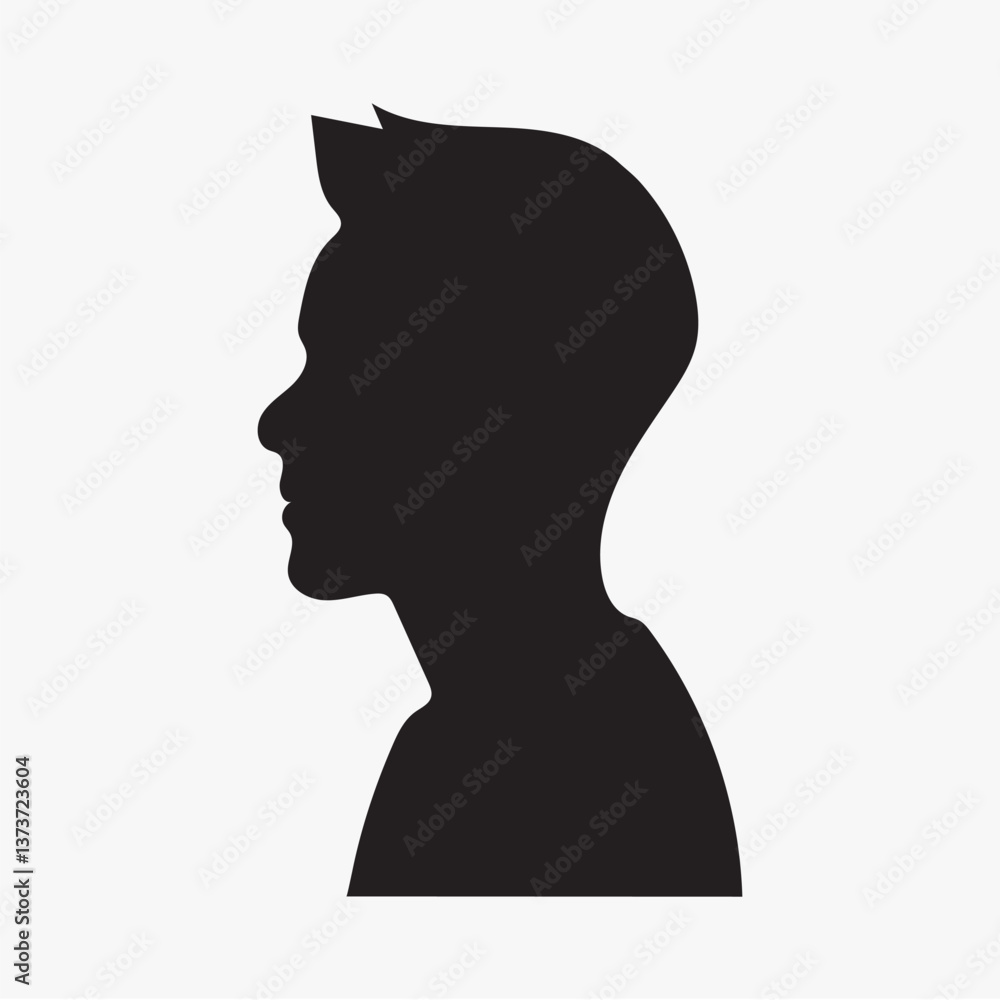Poster silhouette of anonymous person isolated element vector