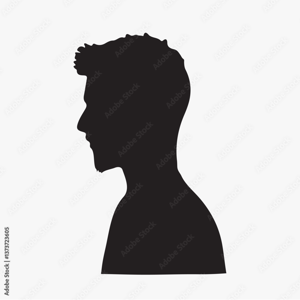 Poster silhouette of anonymous person isolated element vector